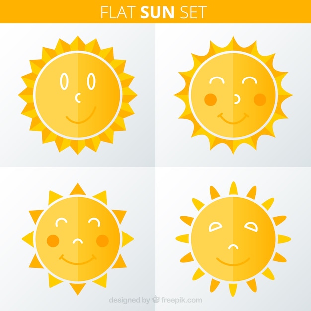 Cute flat suns