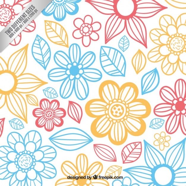 Free vector cute floral background