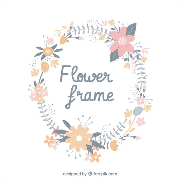 Cute floral frame