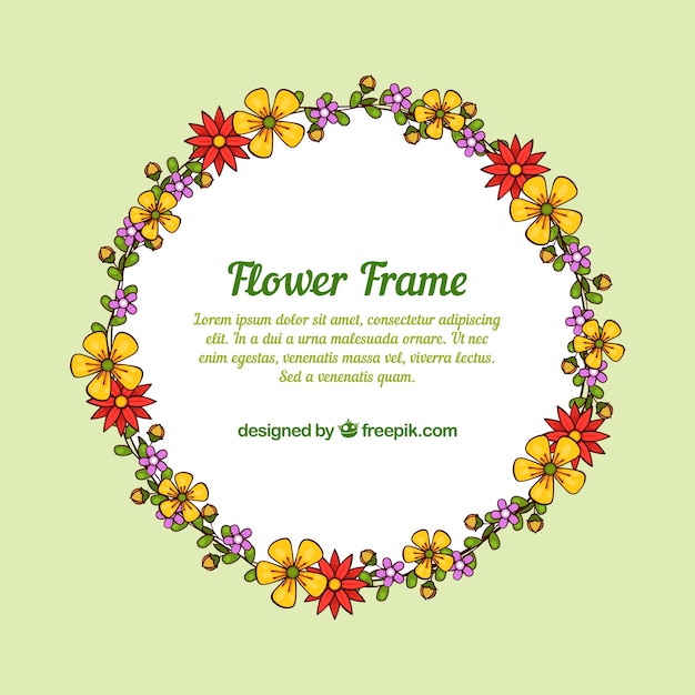 Cute floral frame