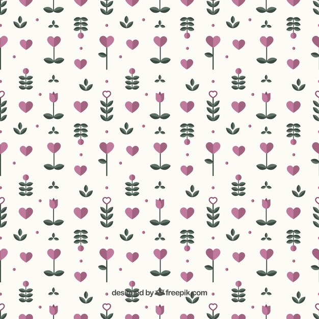 Cute floral valentines day pattern