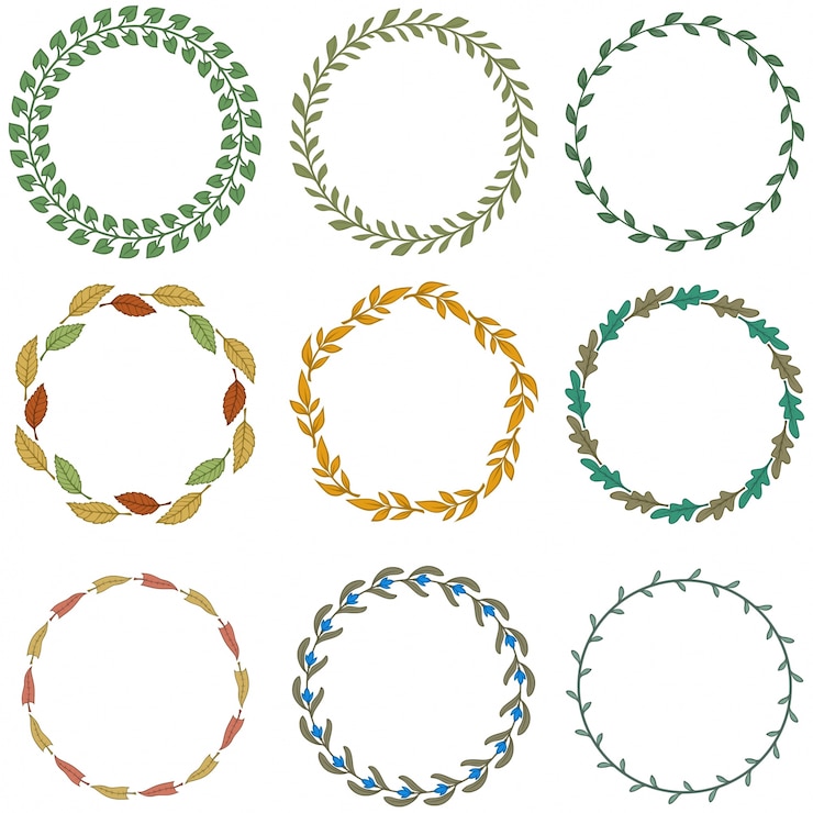 無料Vector froral装飾的なornametsベクトル図のセット