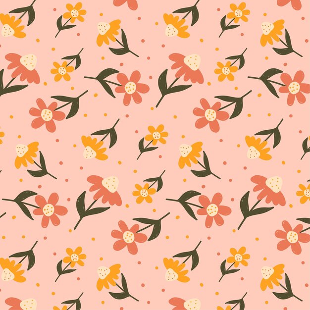 Cute Flower Seamless Pattern
