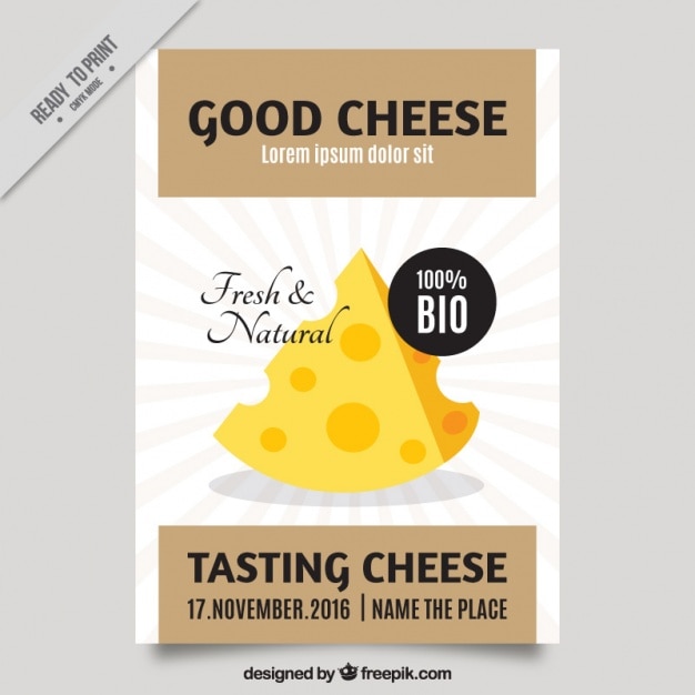 Cute flyer for a cheese tasting