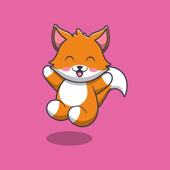 ロゴイラストジャンプフォックスグラデーションカラフルなスタイル プレミアムベクター ロゴイラストジャンプフォックスグラデーションカラフルなスタイル プレミアムベクター