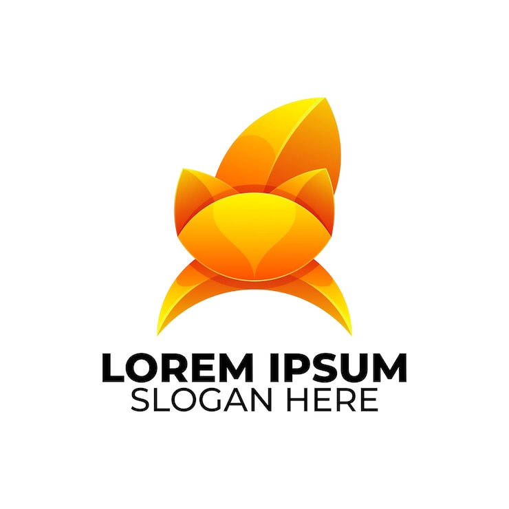 Free Vector cute fox modern logo