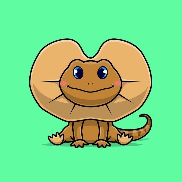 Cute Frilled Neck Lizard