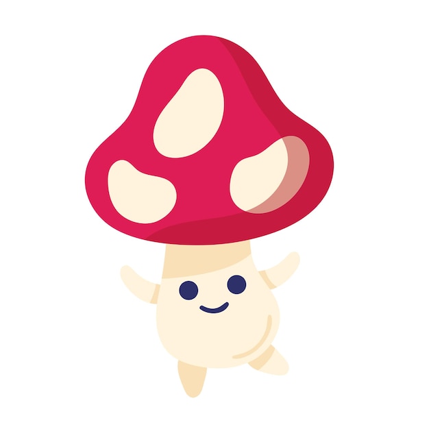 Free Vector cute fungus spring