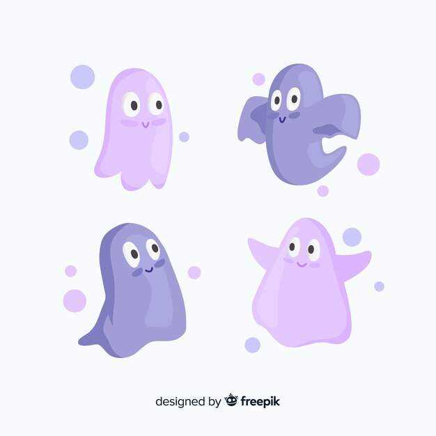 Cute ghosts halloween pack