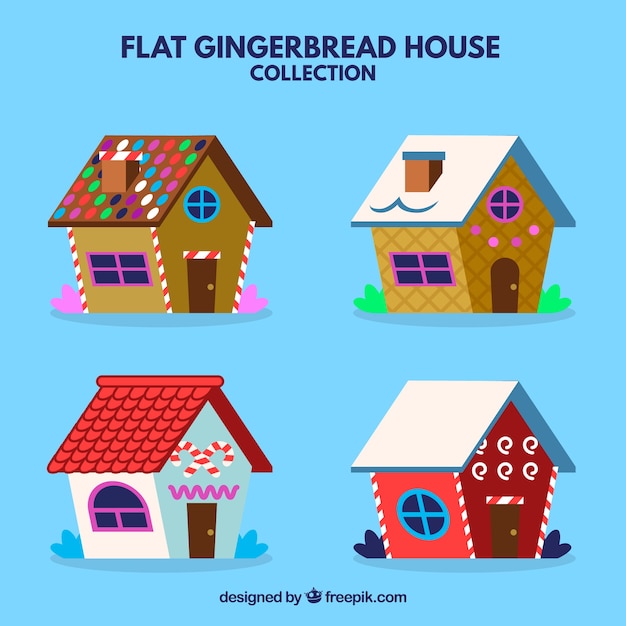 Cute gingerbread house set