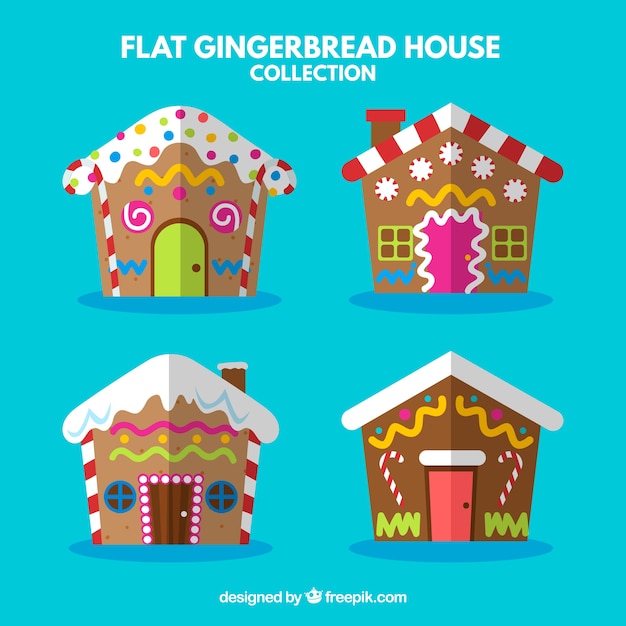 Cute gingerbread house set