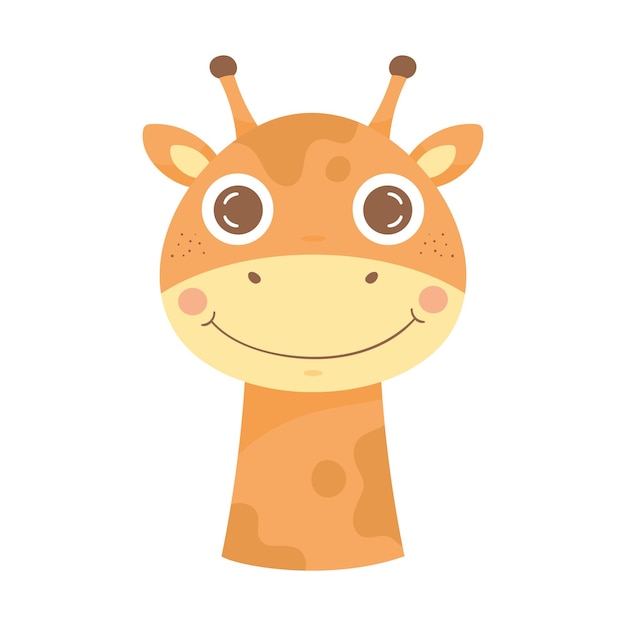 Free vector cute giraffe animal
