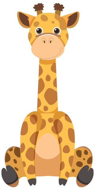 Милый жираф в плоском стиле