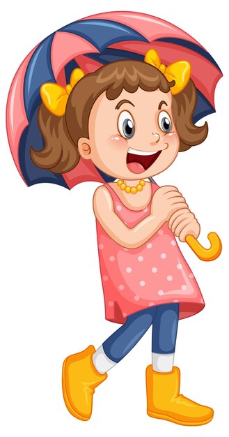 Cute girl holding an umbrella