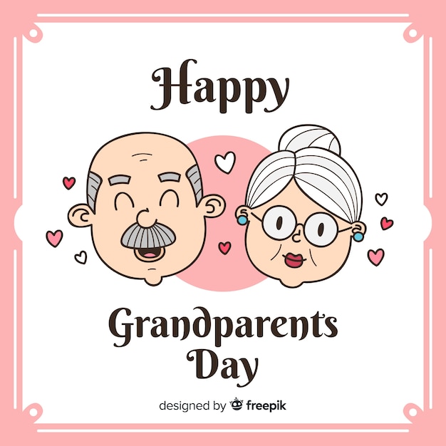 Cute grandparents' day background 