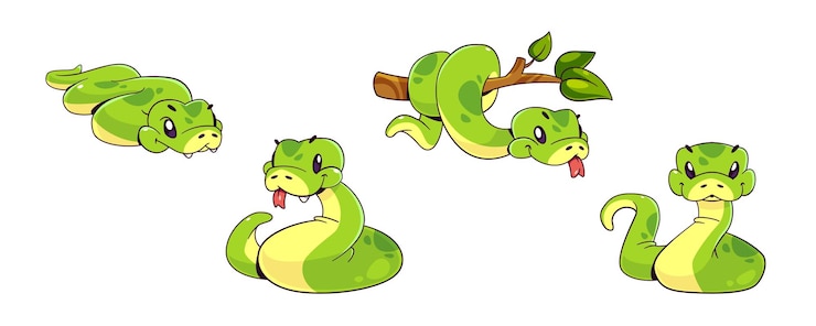 무료 Vector 혀 터가 있는 귀여운 초록색  캐릭터