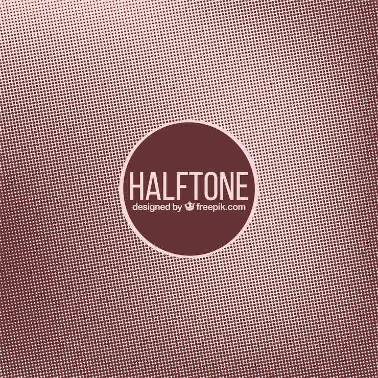 Free Vector cute halftone background in vintage style