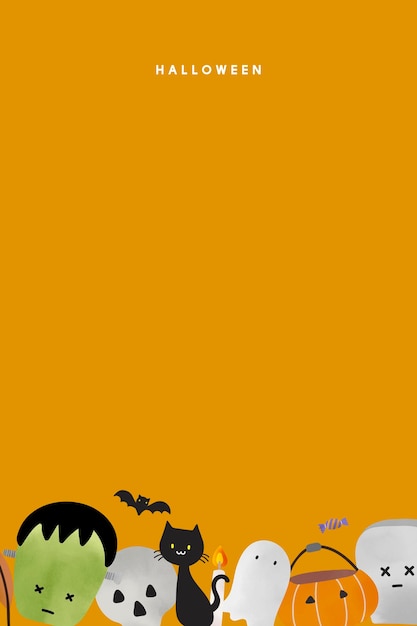 Cute halloween background vector template