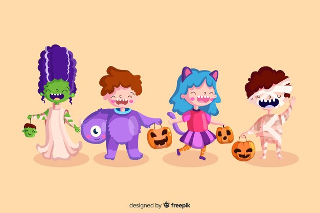 かわいいハロウィーンの子供の衣装コレクション