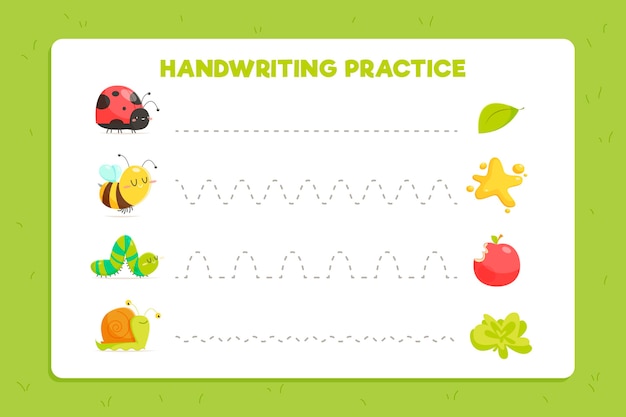 Free Vector  Handwriting practice for kids