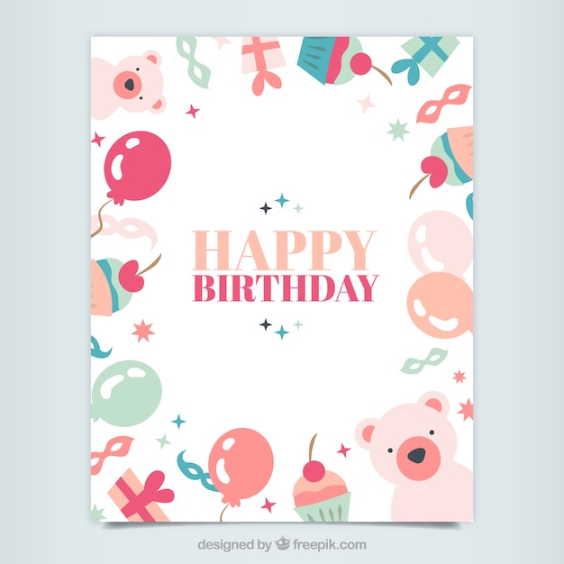 Cute happy birthday card