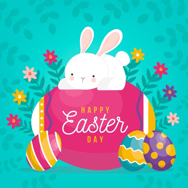 Cute happy easter day background