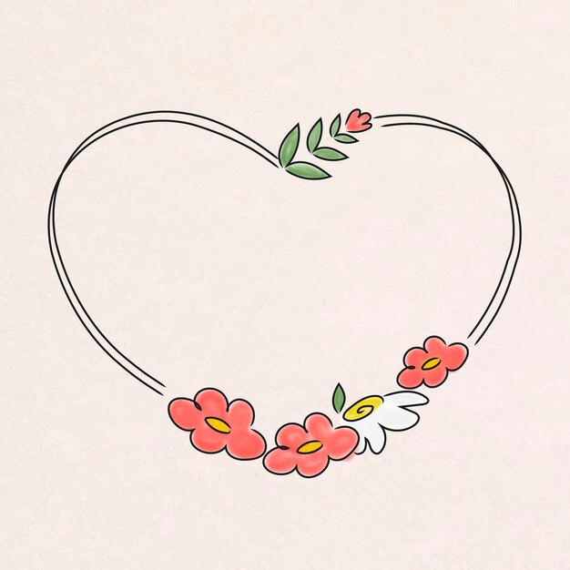 cute heart shaped floral wreath