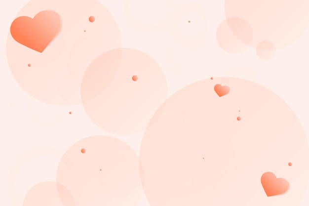 Free vector cute hearts and bubbles