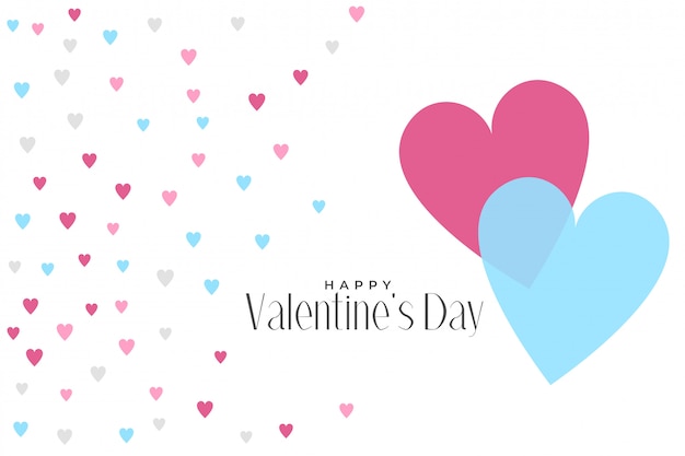 Cute hearts pattern valentines day background