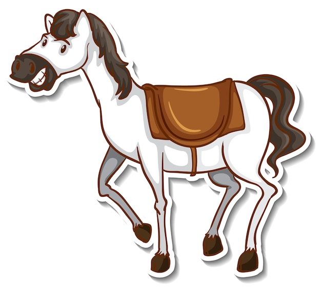 A cute horse cartoon animal sticker