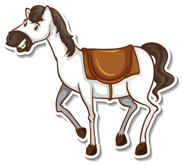 A cute horse cartoon animal sticker