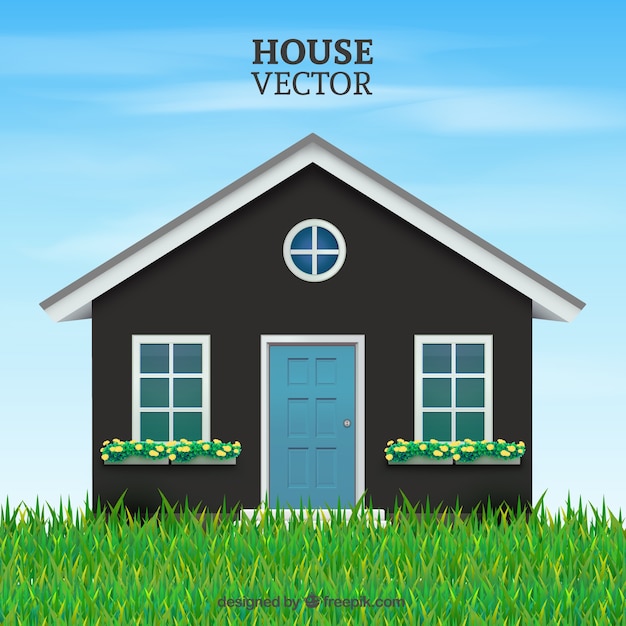 Free vector cute house