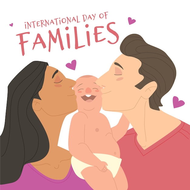 Симпатичная иллюстрация к международному дню семьи