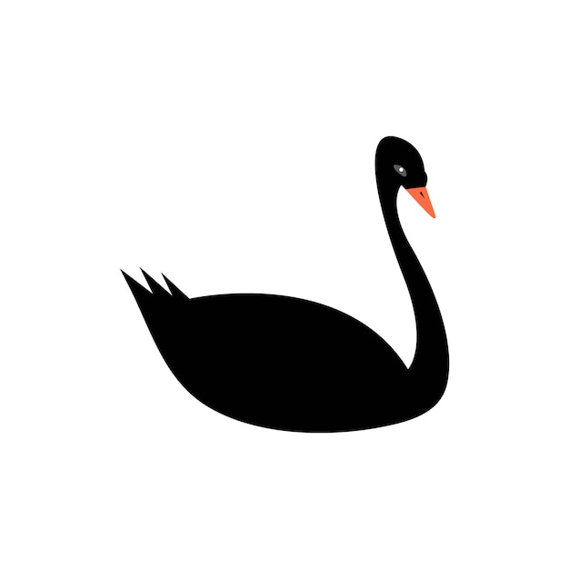 Cute illustration of a swan