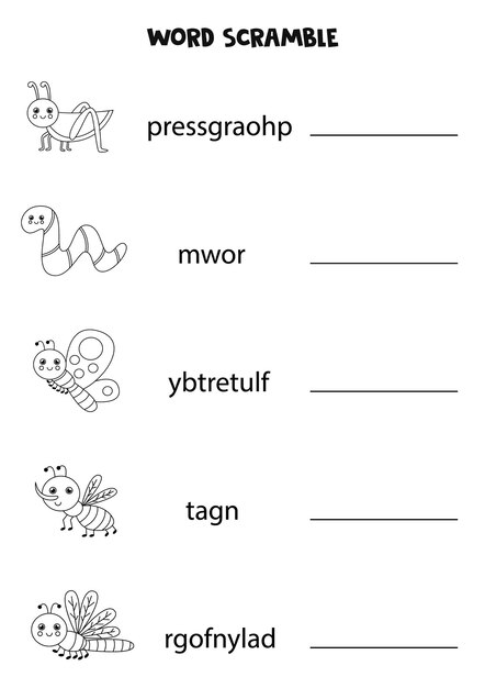 Free Vector Spelling Word Scramble For Word Surfing