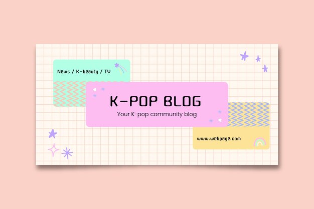 Cute k pop blog header