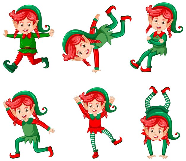 Lutin De Noël Mignon Et Heureux Clip Art Libres De Droits, Svg, Vecteurs Et  Illustration. Image 49342963