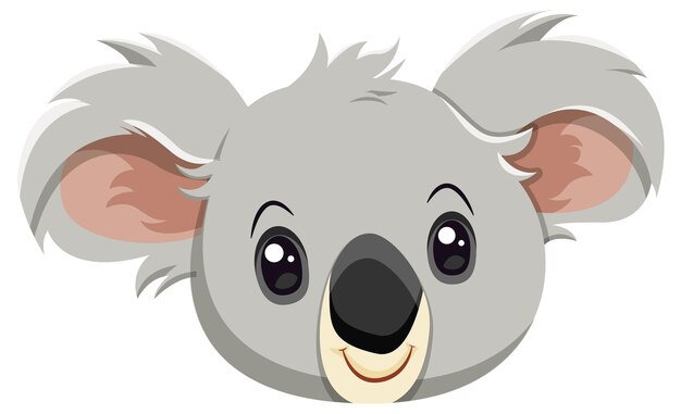 Free vector cute koala cartoon character isolated