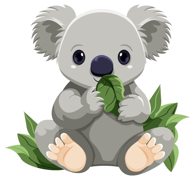 Free vector cute koala cartoon character