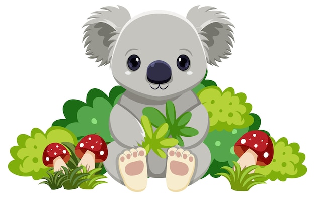 Cute koala cartoon character