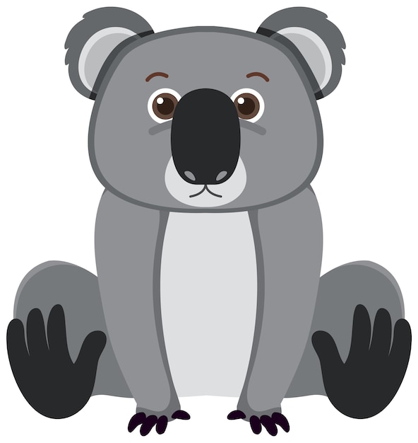 Cute koala in flat style