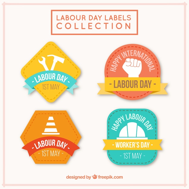 Cute labor day labels