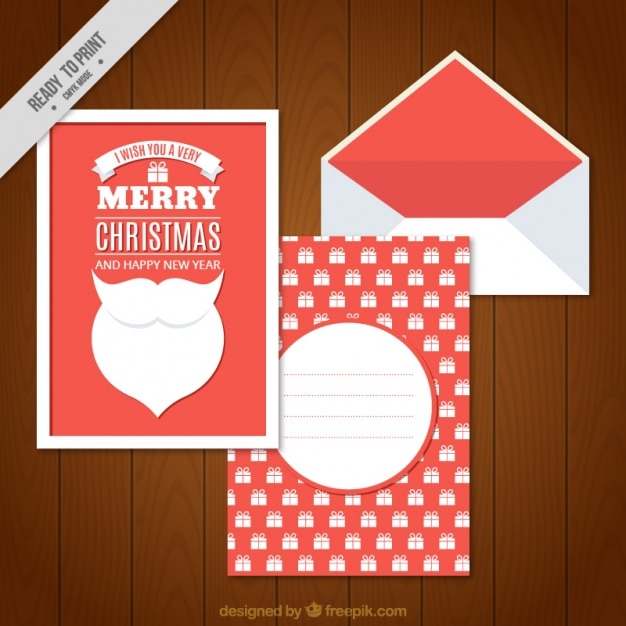 Free vector cute letters for santa claus and envelope