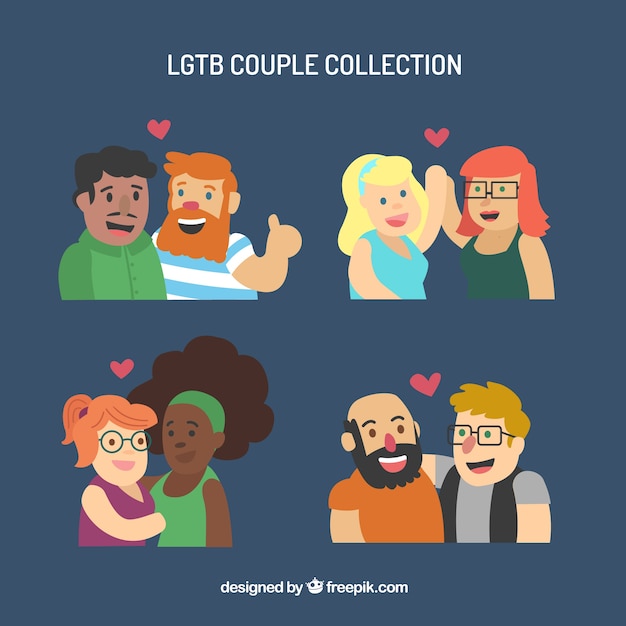 Cute lgbt couple collection