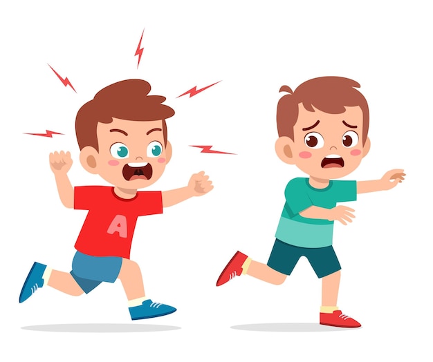 2人の男の子 異なった表情イラスト 無料のベクター 2人の男の子 異なった表情イラスト 無料のベクター