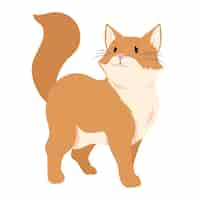 Free vector cute little cat walking