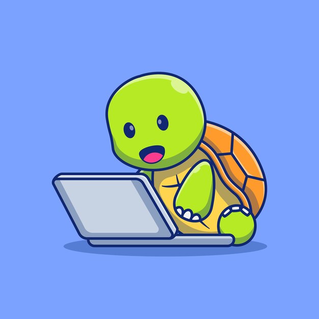 様々なポーズでカメの面白い漫画のキャラクター プレミアムベクター