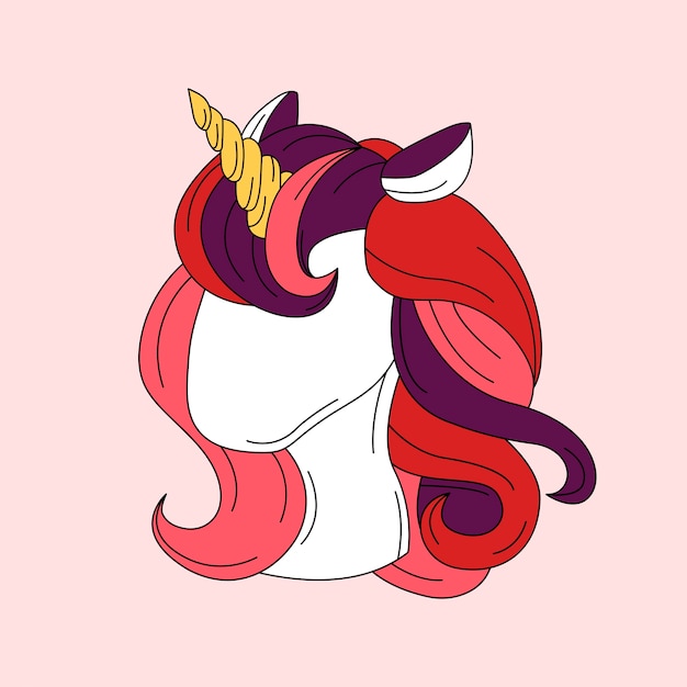 Cute and magical unicorn vector