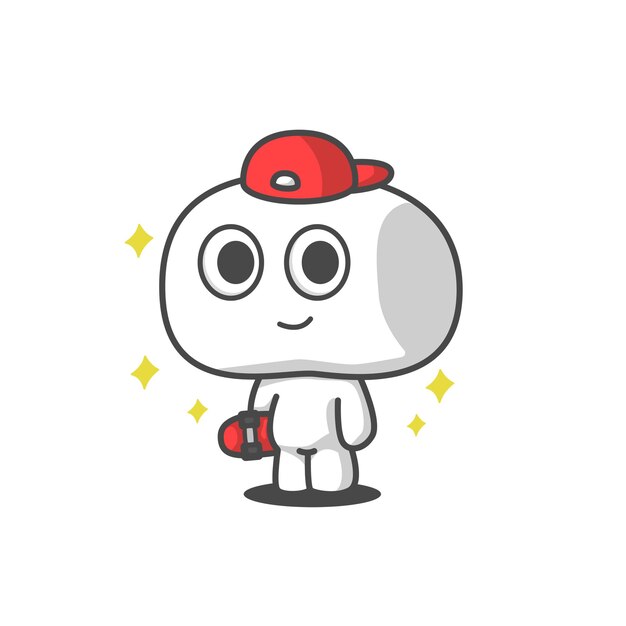 かわいいマシュマロの男の子のイラスト プレミアムベクター かわいいマシュマロの男の子のイラスト プレミアムベクター