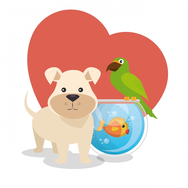 Cute mascots and pet shop icons